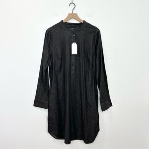 Universal Standard Hannah Denim Shirt Dress Black New
